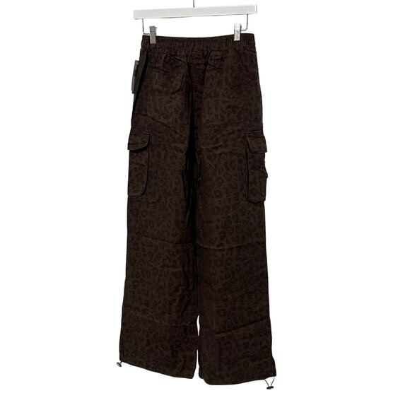 VINTAGE HAVANA WOMENS SIZE SMALL TENCEL ANIMAL PRINT CARGO CASUAL PANTS BROWN - Picture 5 of 14